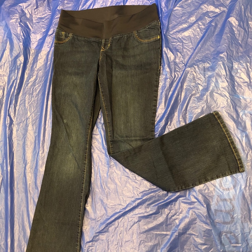 Old Navy Maternity Slim Boot-Cut Blue Jeans